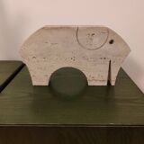 Large travertine elephant model, Fratelli Mannelli, Italy, 1970s