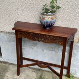 Vintage carved wooden console and aesthetics
