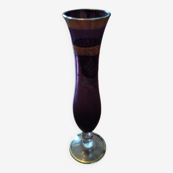 Bohemian soliflore glass vase