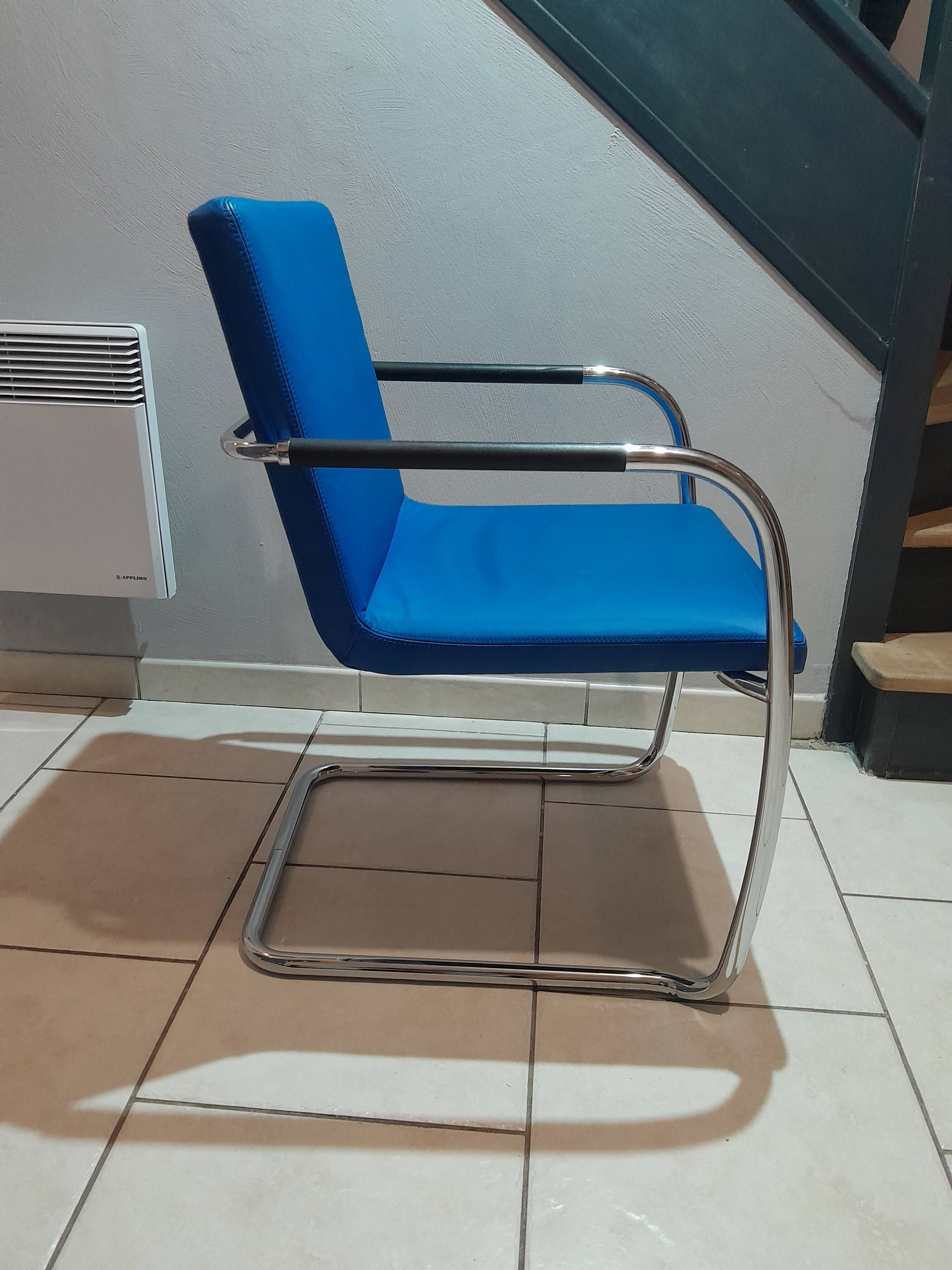 THONET sled-style chair, designer office/dining room chair with cantilever