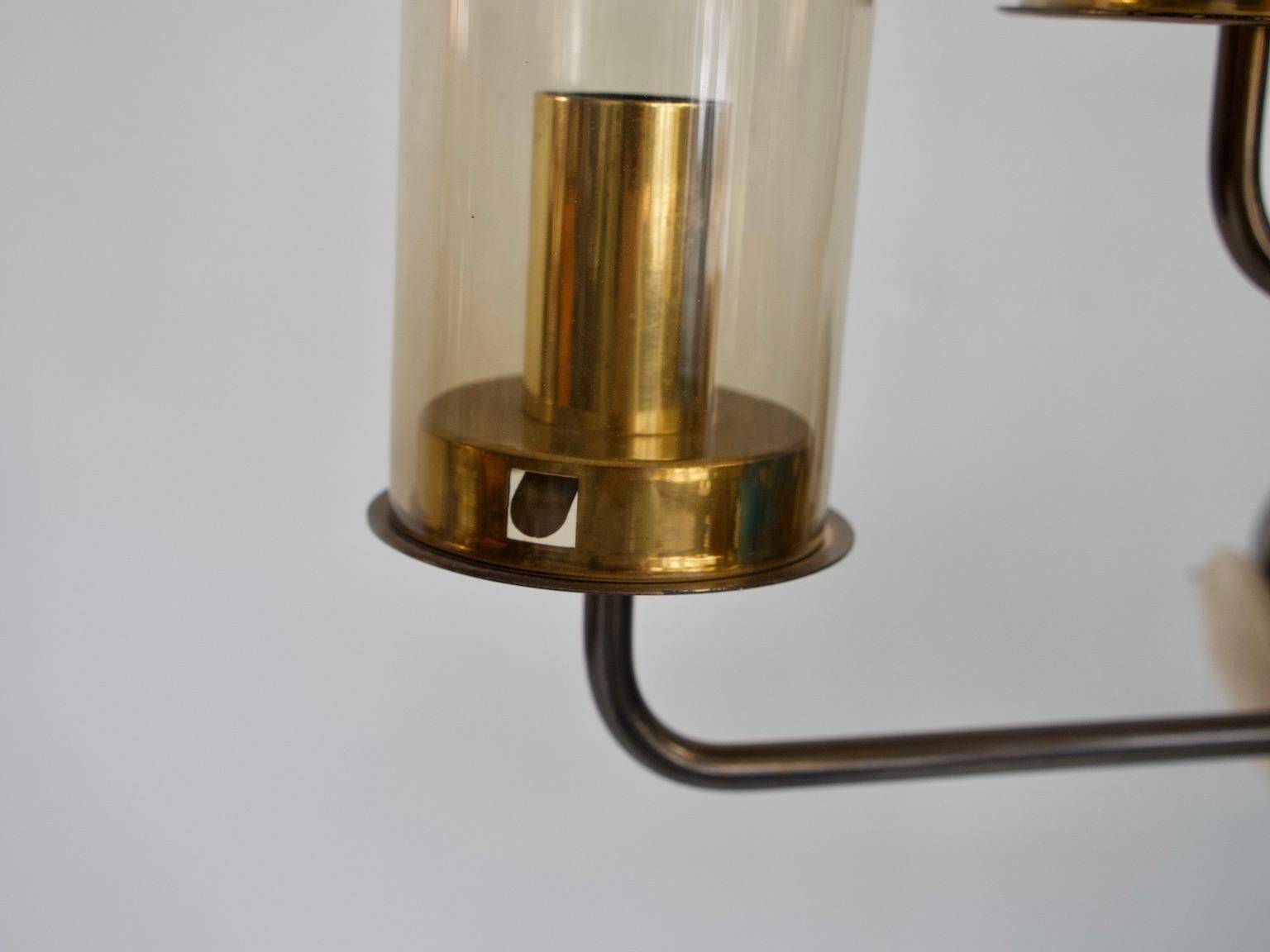 Brass wall light with five lights by Hans-Agne Jakobsson