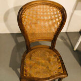 Set of 4 caned medallion chairs in Louis XVI style - Excellent condition - Oak