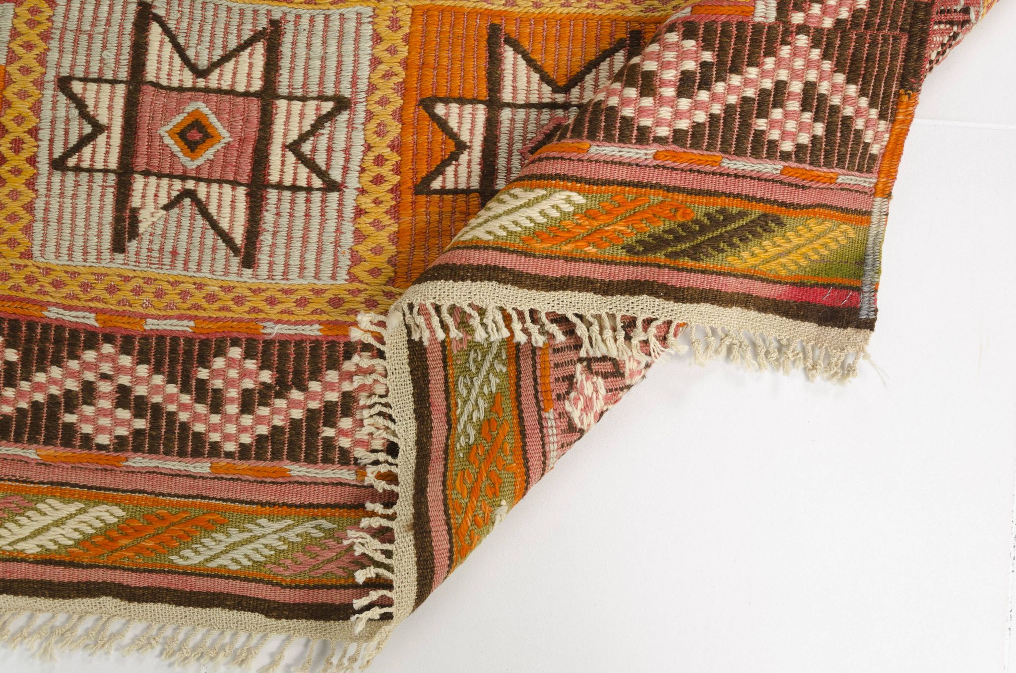 Vintage Turkish Kilim Rug, Handwoven Anatolian Accent Rug,sku-141