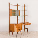 Scandinavian free standing shelving system Ergo wall unit by John Texmon and Einar Blindheim, 60s