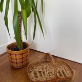 Rectangular wicker basket
