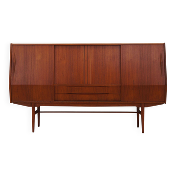 Teak highboard, Danish design, 1960s, made in Denmark