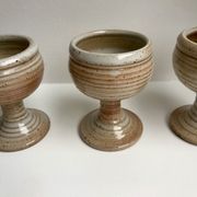 Trio de coquetiers en grès du marais années 60-70
