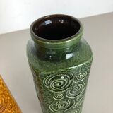 Set of two pottery fat lava vases jura "282-26" made by Scheurich, Germany 1970s