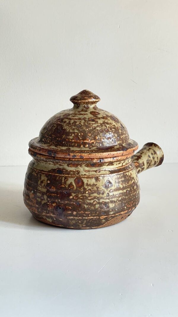 Pot en grès pyrité vintage