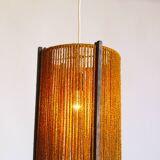 Large Danish Mid-Century Sisal Pendant lamp by Temde