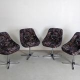 Set of 4 vintage swivel shell chairs - 1970s