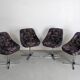 Set of 4 vintage swivel shell chairs - 1970s