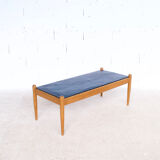Scandinavian coffee table oak and slate 60's