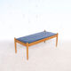 Scandinavian coffee table oak and slate 60's