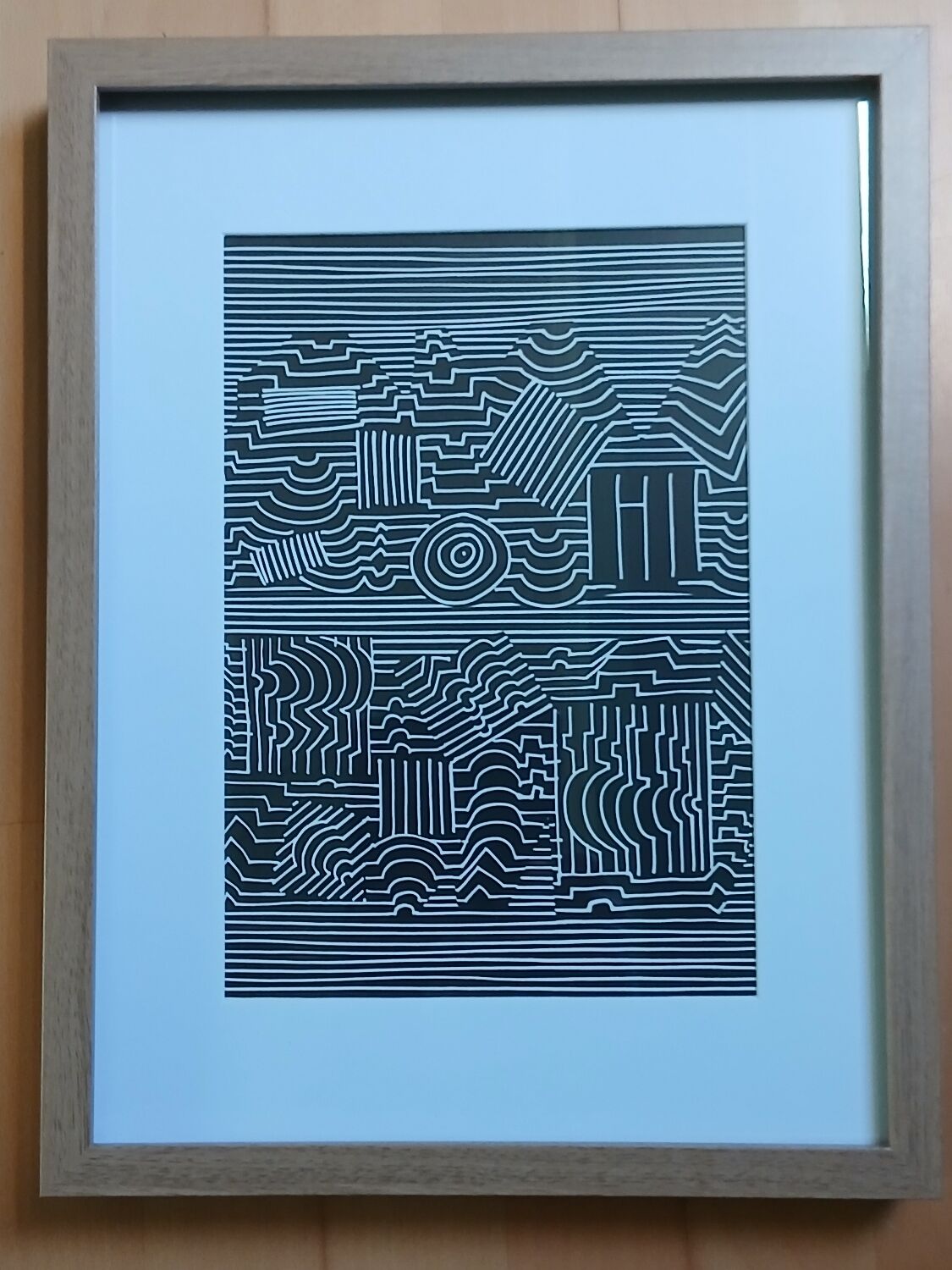 Screen print by Victor Vasarely - "Wave Series" - Waves & Movement