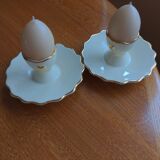 Lot two eggcups ceramic artichoke