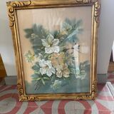 Peinture sur soie encadré