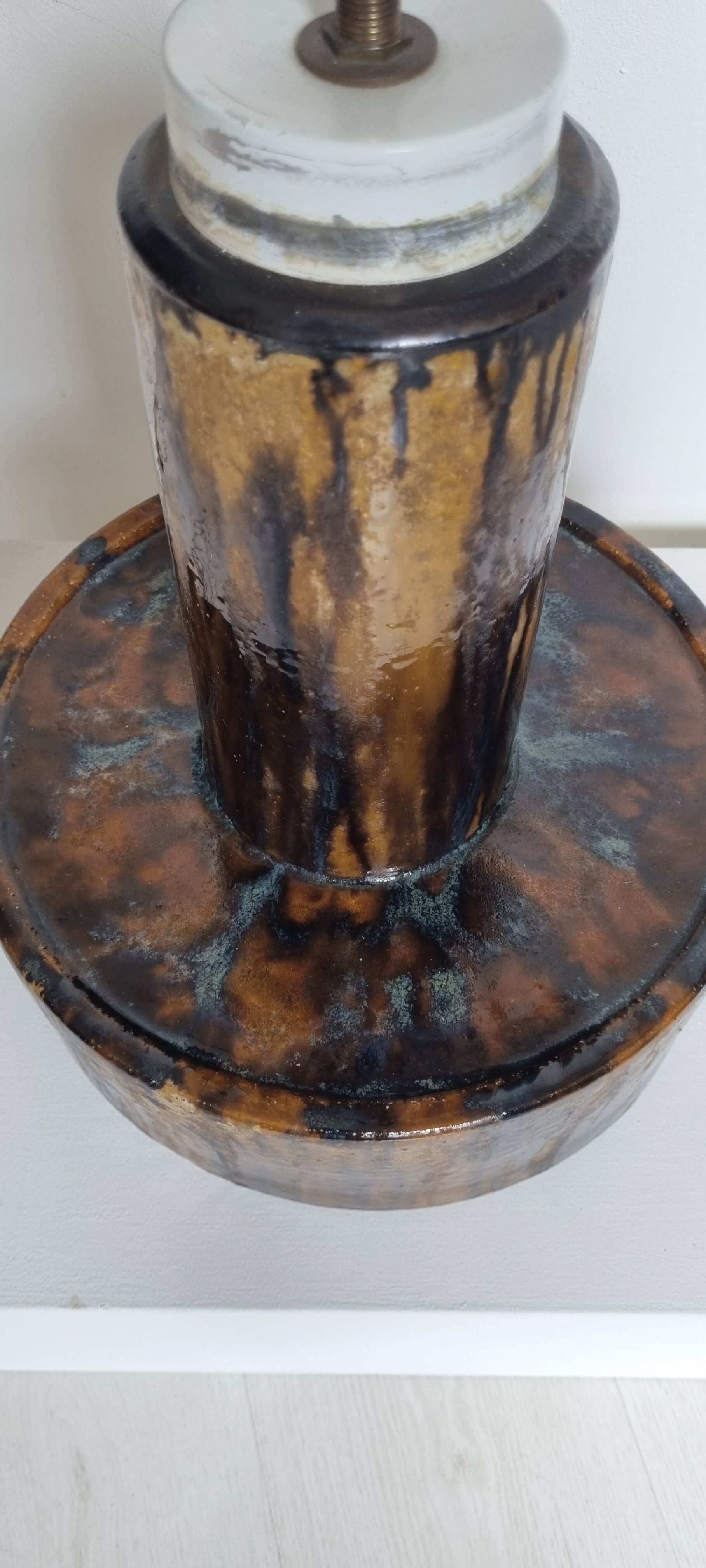 Large Ceramic Mid-Century Floor Lamp Dijkstra, 1960s