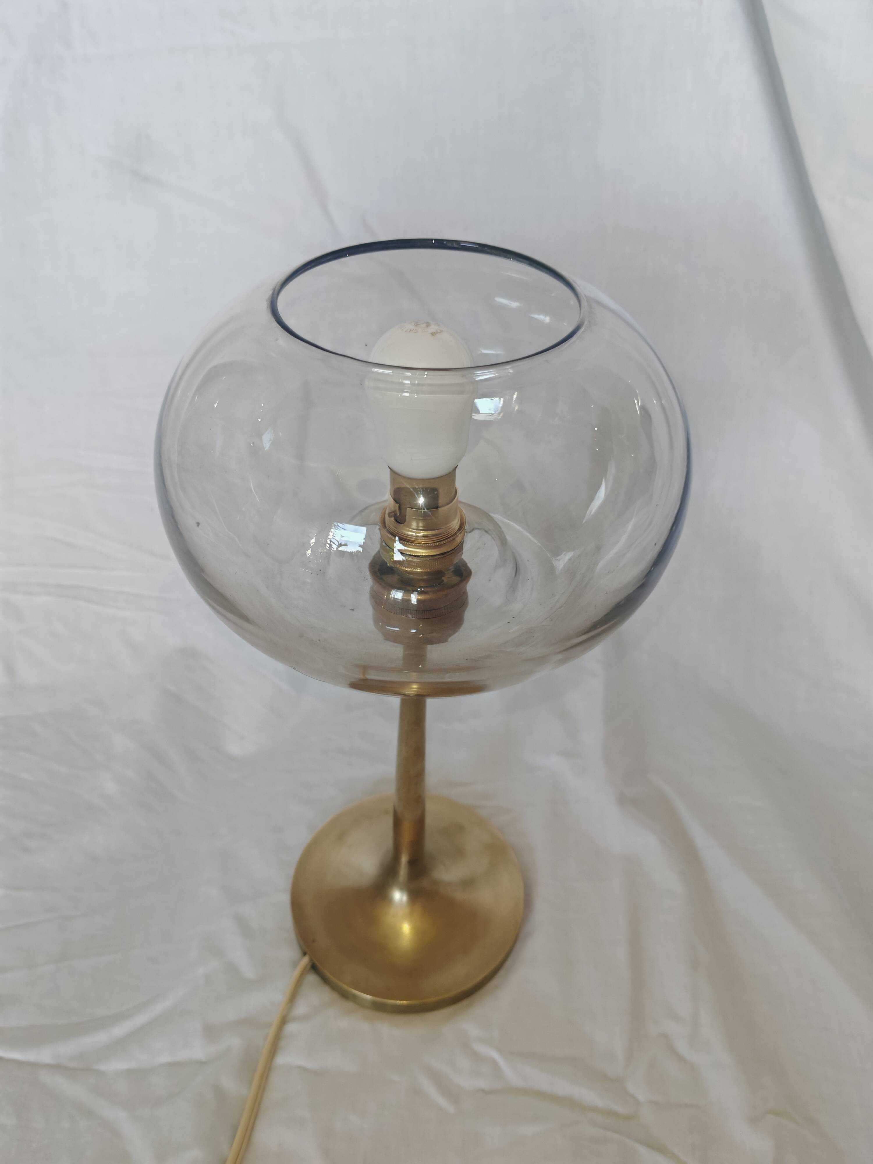 Sciolari style brass and glass lamp, 1970