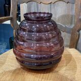 Art Deco vase in purple glass 'Verextrafort'