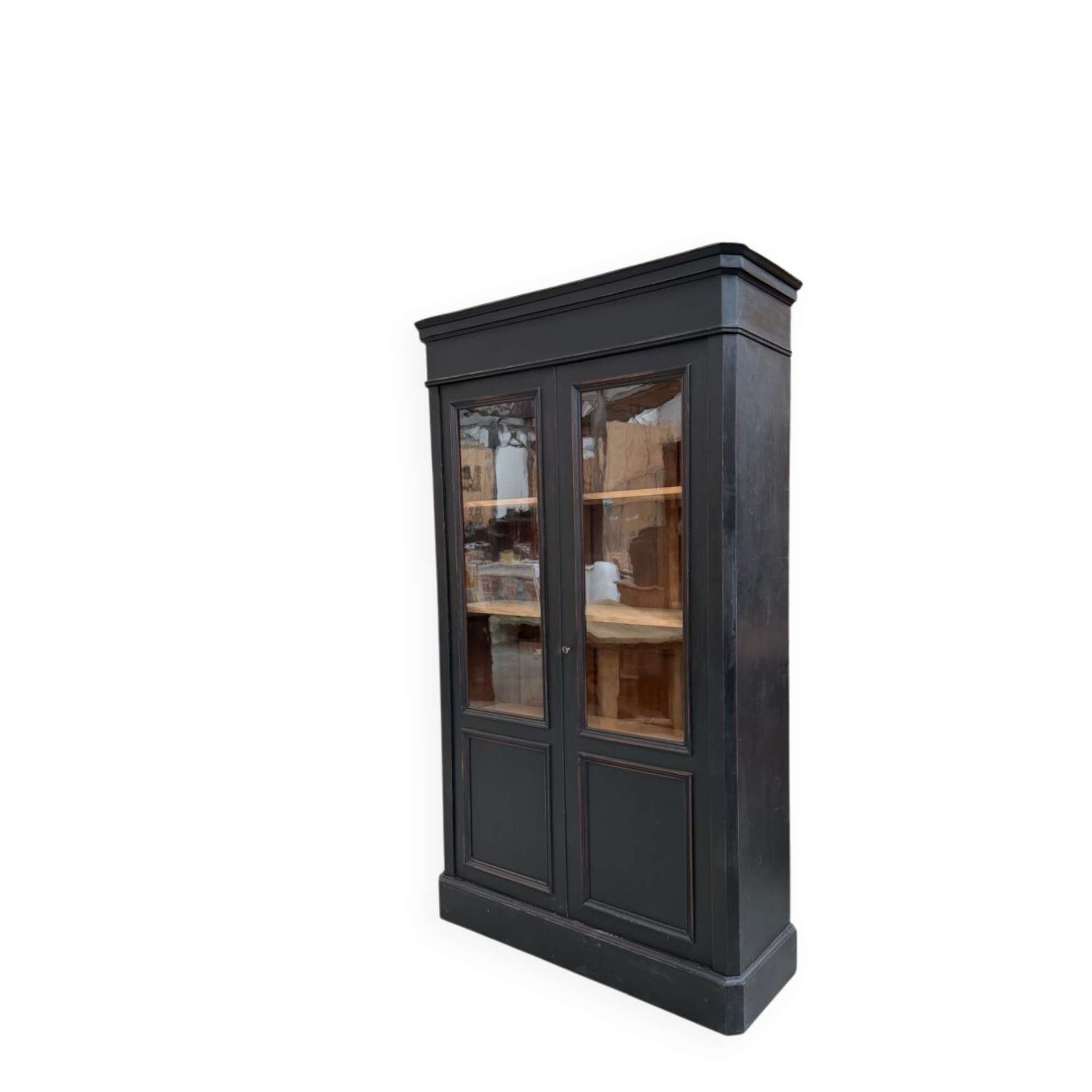 Patinated Napoleon III display cabinet