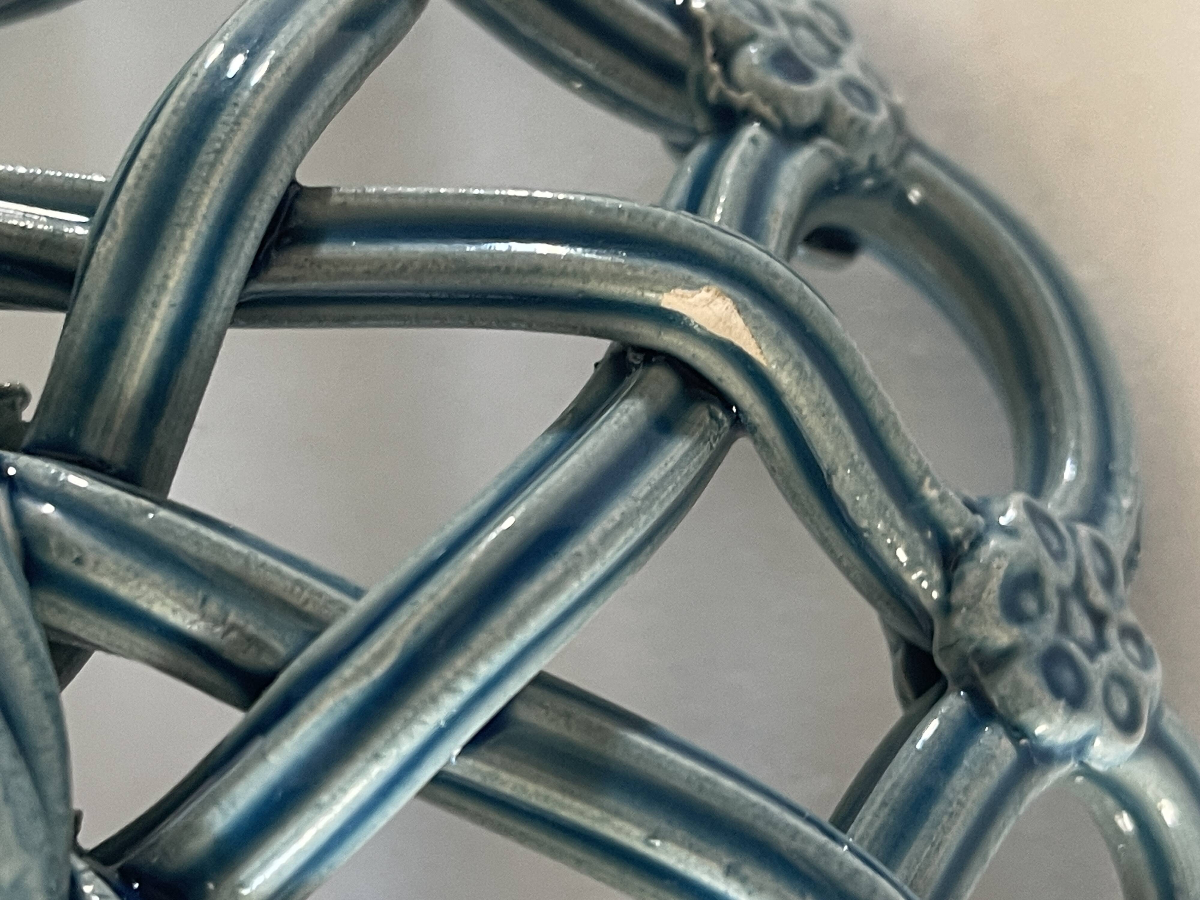 Round braided ceramic bowl by Pichon Uzés