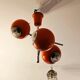 Vintage seventies orange eyeball ceiling light