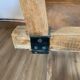 Fauteuil pliant bois et cuir