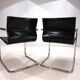 Matteo grassi mg15 cantilever armchairs - black leather