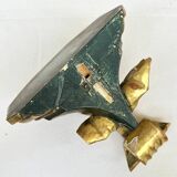 Wall-mounted console in painted gold wood