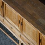 Henning Kjærnulf, mid-century Danish brutalist enfilade in oak, 1960s.