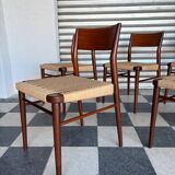 Set of 5 chairs from the 50s designed by Georg Leowald