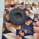Modular sofa / Pair Armchairs - Fabric leaves - Vintage - Bonacina