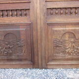 Pair of old carved wooden doors