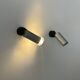 Pair of vintage adjustable brushed aluminum wall lights, France, 1970s
