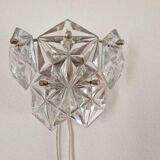 Rare Midcentury Glass Wall Lamp in Style of Kinkeldey, 1960s.