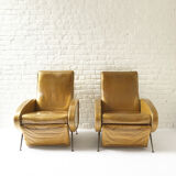 Velvet armchairs Yellow