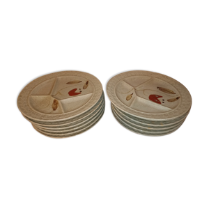 Lot de 12 assiettes à - sarreguemines