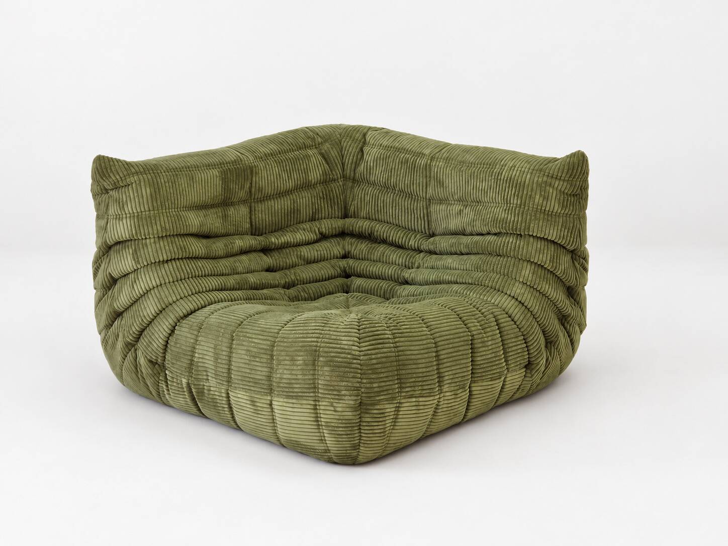 Michel Ducaroy for Ligne Roset Olive Togo 2-seat Sofa and corner seat, Set of 2