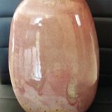 Pebble-shaped ceramic vase, signed
