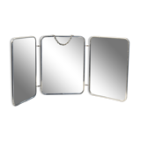 Vintage triptych barber mirror