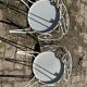 Paire de fauteuils de jardin métal vintage