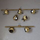 Set of vintage brass ceiling and wall lamps by Sische leuchten, Germany 1960's.
