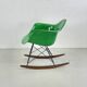 Fauteuil à bascule Eames Herman Miller RAR vert Kelly