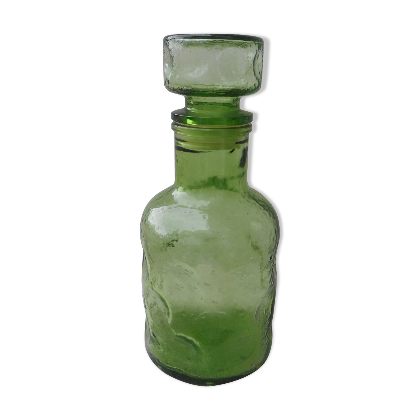 Vintage molded glass decanter