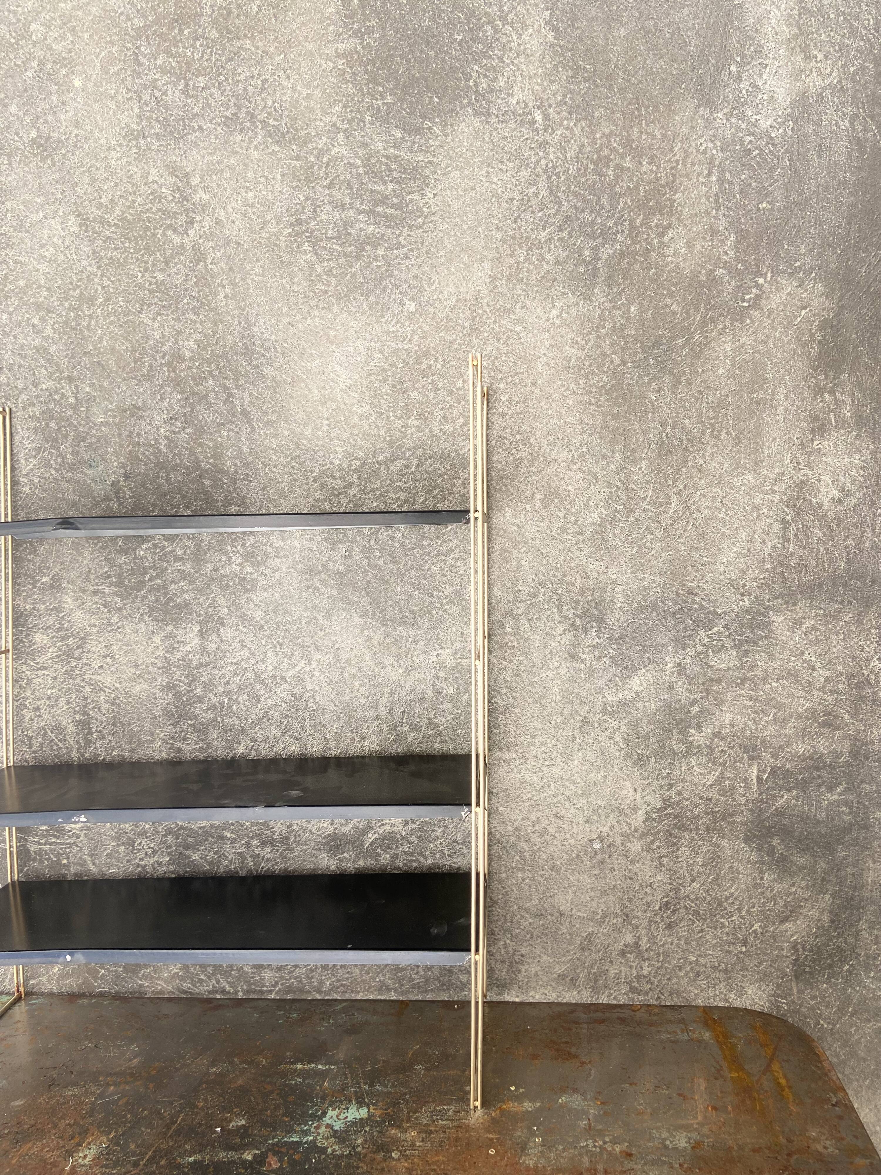 Vintage gold string metal shelf