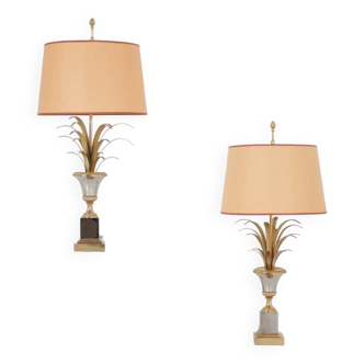 Pair of Maison Jansen style Medici lamps.