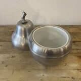 XXL pear ice bucket in silver metal
