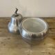 XXL pear ice bucket in silver metal