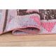 Vintage Turkish Oushak pink handmade wool runner rug 82x311
